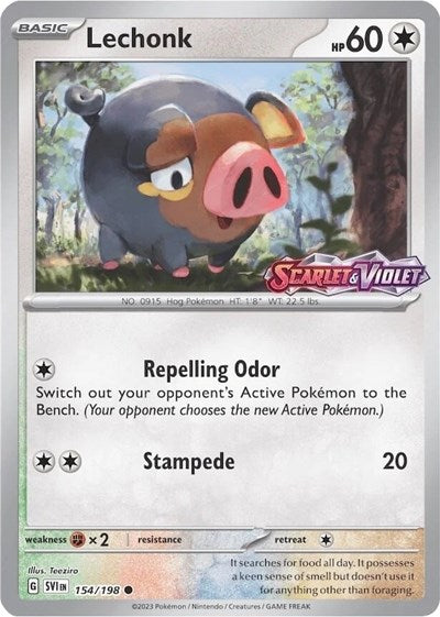MCAP: Lechonk - 154/198 (Store Promo) (Reverse Holofoil)