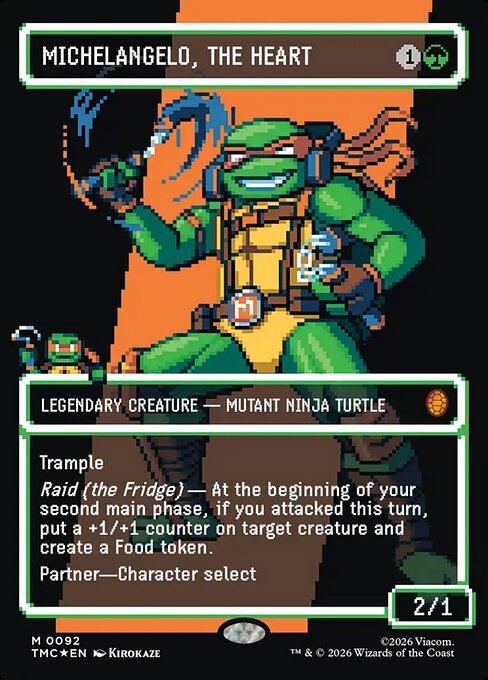 TMC: Michelangelo, the Heart (0092) (Borderless) (Surge Foil)