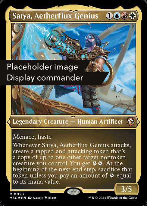 M3C: Satya, Aetherflux Genius (Display Commander) (Ripple Foil) - Thick Stock