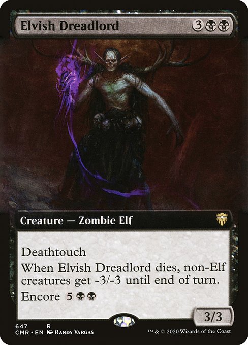 CMR: Elvish Dreadlord (Extended Art) (Foil)