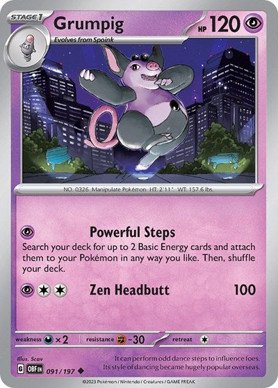 OBF: Grumpig (Reverse Holofoil)