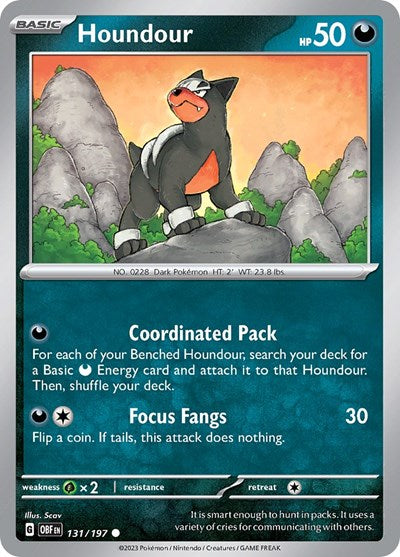 OBF: Houndour - 131/197 (Reverse Holofoil)