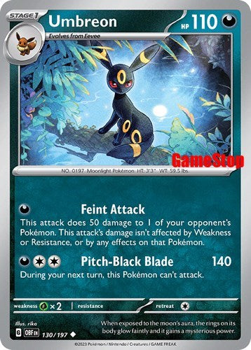 MCAP: Umbreon - 130/197 (GameStop Exclusive) (Reverse Holofoil)