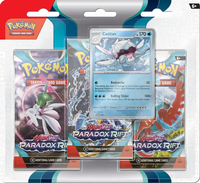 Scarlet and Violet 4: Paradox Rift - 3 Pack Blister
