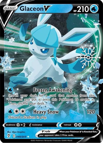 MCAP: Glaceon V - 040/203 (Holiday Calendar) (Holofoil)