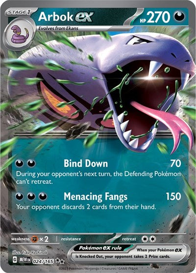 MEW: Arbok ex - 024/165 (Holofoil)