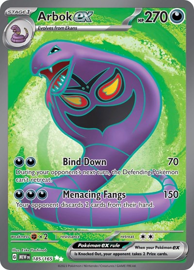 MEW: Arbok ex - 185/165 (Holofoil)