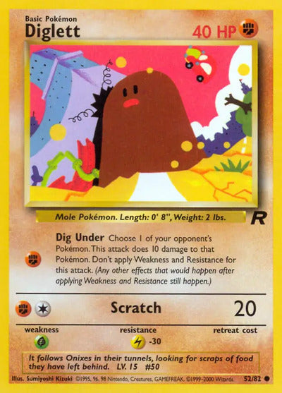 Diglett 52/82 Unlimited Team Rocket
