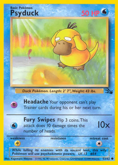 Psyduck 53/62 Unlimited Fossil