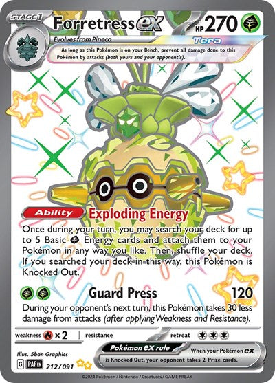 PAF: Forretress ex - 212/091 (Holofoil)