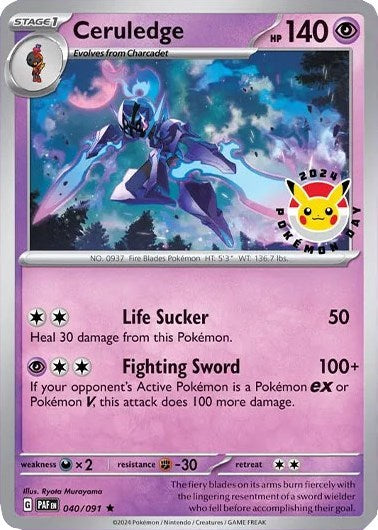 MCAP: Ceruledge - 040/091 (Pokemon Day 2024) (Cosmos Holo) (Holofoil)