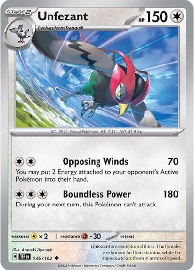 TEF: Unfezant (Reverse Holofoil)