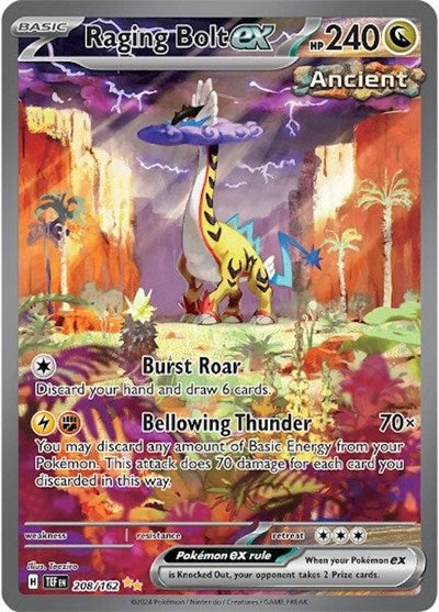TEF: Raging Bolt ex - 208/162 (Holofoil)