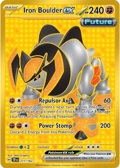 TEF: Iron Boulder ex - 217/162 (Holofoil)
