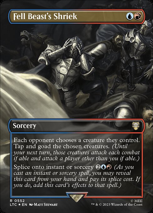 LTC: Fell Beast's Shriek (Borderless) (Surge Foil)