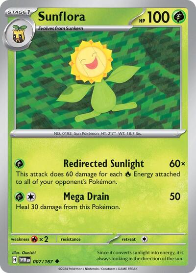 TWM: Sunflora - 007/167 (Reverse Holofoil)
