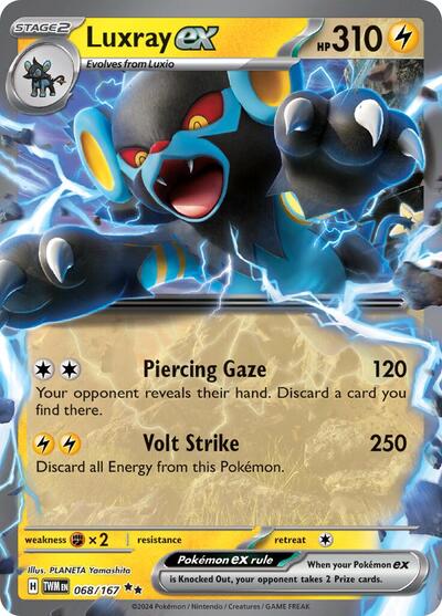 TWM: Luxray ex - 068/167 (Holofoil)