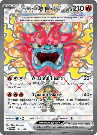 TWM: Hearthflame Mask Ogerpon ex - 192/167 (Holofoil)