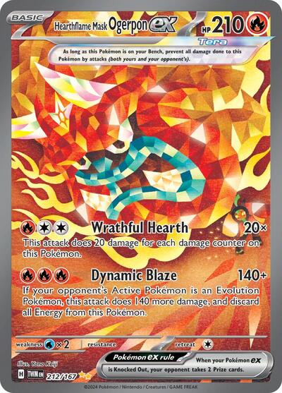 TWM: Hearthflame Mask Ogerpon ex - 212/167 (Holofoil)