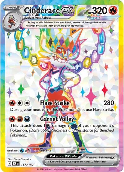 SCR: Cinderace ex - 157/142 (Holofoil)