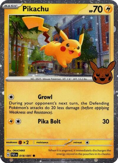 TTBB24: Pikachu - 018/091 (Cosmos Holo) (Holofoil)