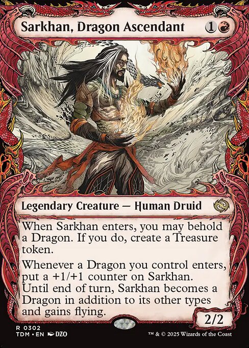 TDM: Sarkhan, Dragon Ascendant (0302) (Showcase) (Foil)