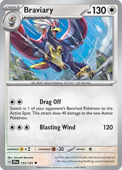 SSP: Braviary - 153/191 (Reverse Holofoil)