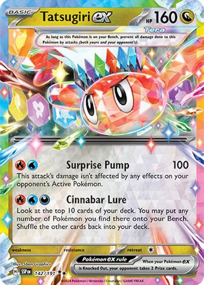 SSP: Tatsugiri ex - 142/191 (Holofoil)