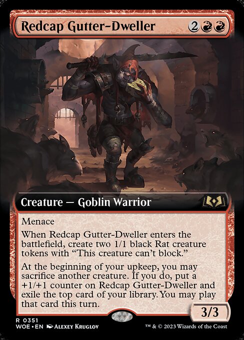 WOE: Redcap Gutter-Dweller (Extended Art) (Foil)