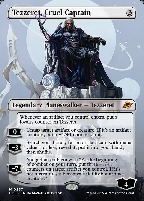 EOE: Tezzeret, Cruel Captain (Borderless) (Foil)