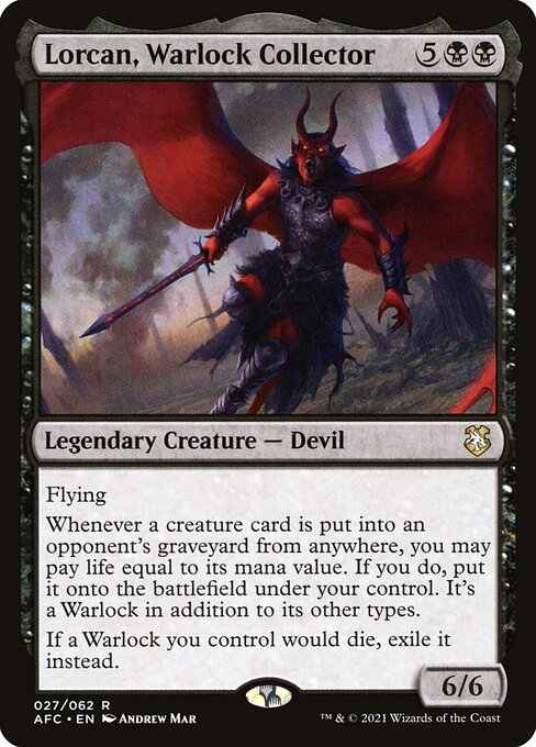 AFC: Lorcan, Warlock Collector