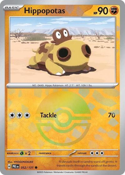 PRE: Hippopotas (Poke Ball Pattern) (Holofoil)