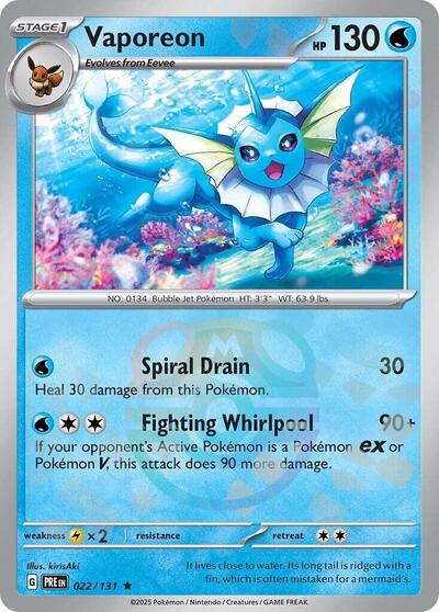 PRE: Vaporeon (Master Ball Pattern) (Holofoil)