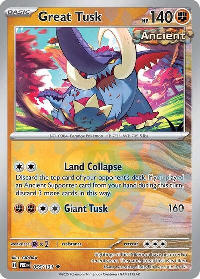 PRE: Great Tusk (Master Ball Pattern) (Holofoil)