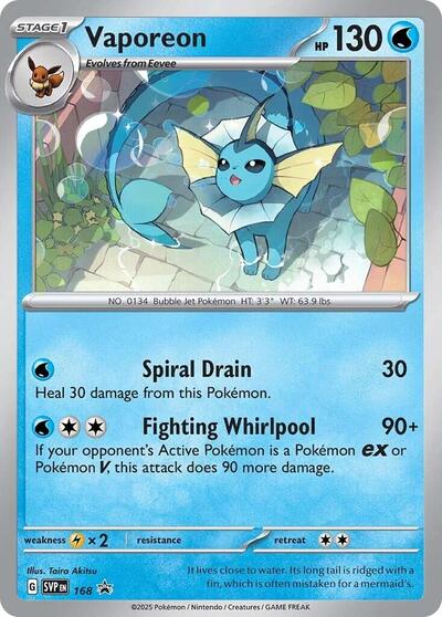 SVP: Vaporeon - 168 (Cosmos Holo) (Holofoil)