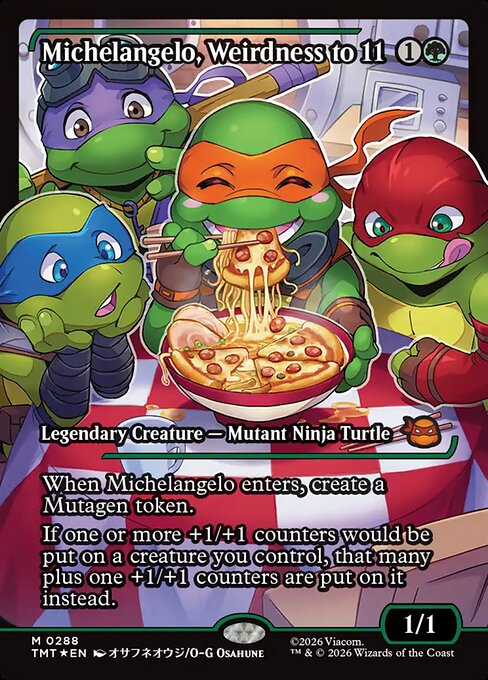 TMT: Michelangelo, Weirdness to 11 (Showcase) (Foil)