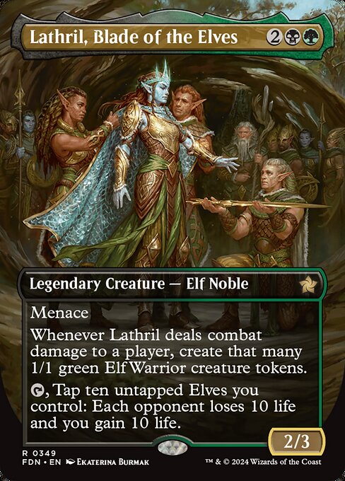 FDN: Lathril, Blade of the Elves (Borderless) (Foil)