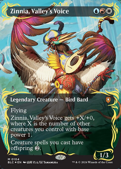 BLC: Zinnia, Valley's Voice (Borderless) (Raised Foil)