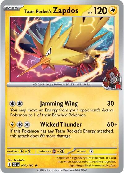 DRI: Team Rocket's Zapdos (Holofoil)