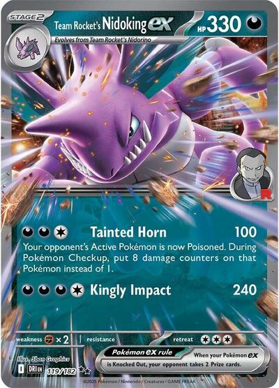 DRI: Team Rocket's Nidoking ex - 119/182 (Holofoil)