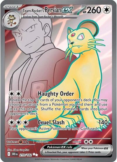 DRI: Team Rocket's Persian ex - 219/182 (Holofoil)