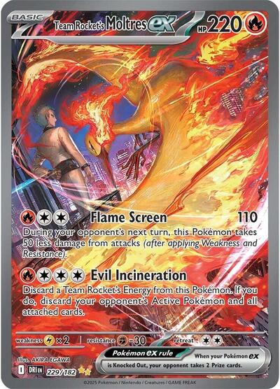 DRI: Team Rocket's Moltres ex - 229/182 (Holofoil)