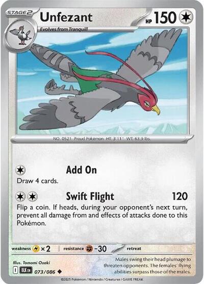 BLK: Unfezant (Reverse Holofoil)