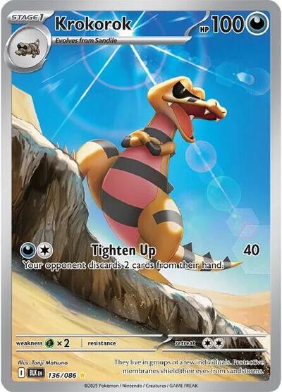 BLK: Krokorok - 136/086 (Holofoil)