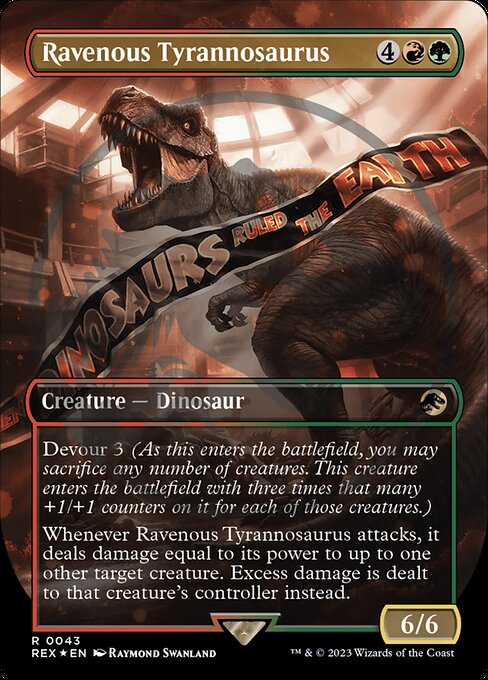 REX: Ravenous Tyrannosaurus (Borderless) (Emblem) (Foil)