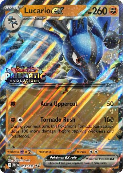 MCAP: Lucario ex (Prismatic Evolutions Stamp) (Holofoil)