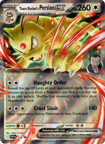 DRI: Team Rocket's Persian ex - 218 (Holofoil)