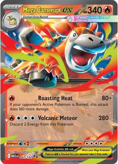 MEG: Mega Camerupt ex - 022/132 (Holofoil)