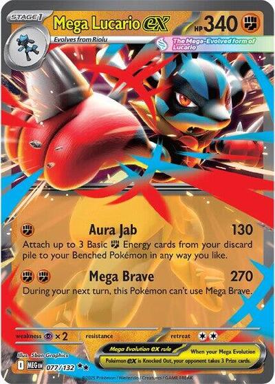 MEG: Mega Lucario ex - 077/132 (Holofoil)