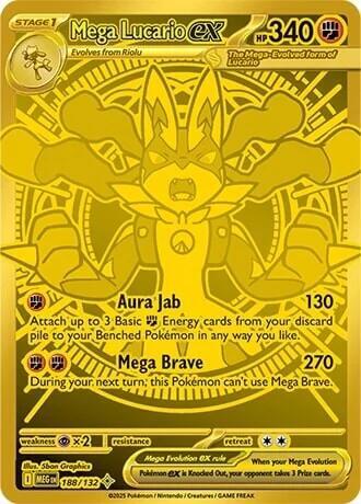 MEG: Mega Lucario ex - 188/132 (Holofoil)